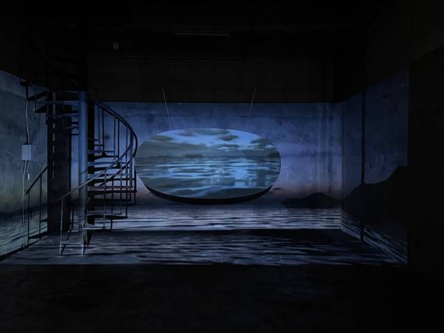 손몽주, Horizon 수평선, 싱글 채널 프로젝션 매핑 비디오 15분. 카린 제공