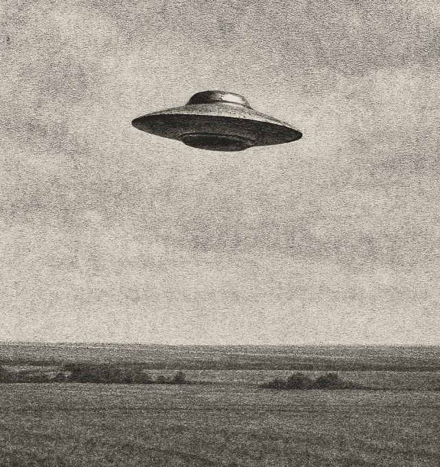 UFO를 상상한 이미지 (출처=챗GPT로 생성)