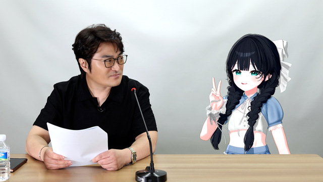 스트리밍 플랫폼 SOOP을 무대로 이름처럼 맑고 경쾌한 분위기로 소통, 노래, 게임 실력을 보여주고 있는 종합형 버튜버 ‘빙밍’(오른쪽)과 광운대 OTT미디어 전공 이희대 교수가 ‘희대의 NOW 구독중’ 인터뷰를 충정로 디지털타임스 사옥의 유튜브 스튜디오에서 진행했다. 버추얼 캐릭터와 실사 인터뷰어가 만들어낸 낯설지만 새로운 이날의 인터뷰 현장이 궁금하다면, ‘희대의 NOW 구독중’ 유튜브 채널을 꼭 클릭해 보시길 추천드린다.  @ 박동욱 기자