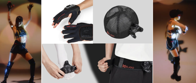 버튜버가 특히 아바타의 전신 움직임을 구현하기 위해서는 얼굴의 표정을 캡처하는 별도 장비는 물론 머리, 허리, 팔목, 발목 등에 각각 트래커를 부착해서 각 주요 부분 모션을 아바타의 동작에 반영한다. 싱글 음원 ‘I like it too’의 라이브 스트리밍 공연도 이러한 기술을 기반으로 다양한 댄스 동작과 자유로운 화면 연출이 가능했다.    [‘멜리고’ 사이트, ‘빙밍’ 유튜브 갈무리]