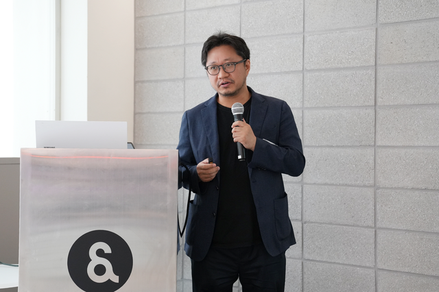 김중희 알피 대표가 15일 서울 강남구 스타트업 얼라이언스에서 열린 카카오벤처스 브라운백 미팅에서 발표를 하고 있다. 카카오벤처스 제공.