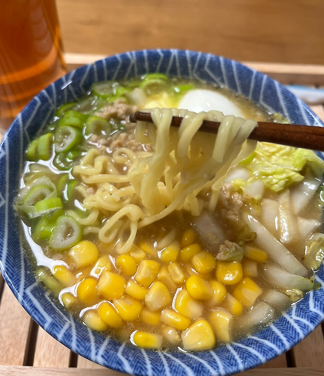 홋카이도의 된장버터옥수수라면