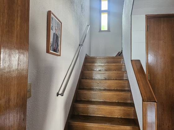 김 교수는 서재가 있는 2층 계단을 지팡이도 없이 하루에도 몇 차례씩 오르락내리락 한다. 서지원 기자