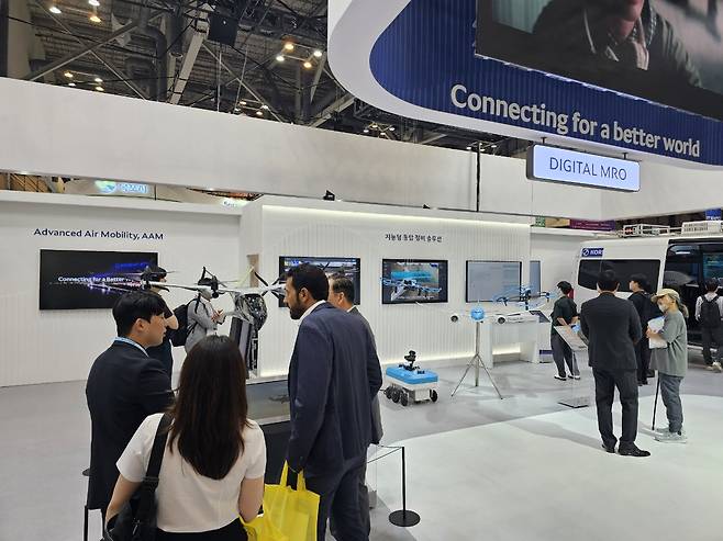 15일 부산 해운대구 백스코에서 열린 '2025 WSCE' 대한항공 부스 모습/사진=이정혁 기자