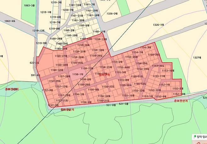 신정동 1152번지 재개발 위치도 / 자료 =서울특별시 정비사업 정보몽땅