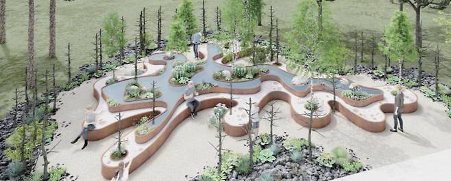 작가정원으로 뽑힌 '유영，머금고 흐르고 피어나는 생명의 흐름' /사진제공=경기도