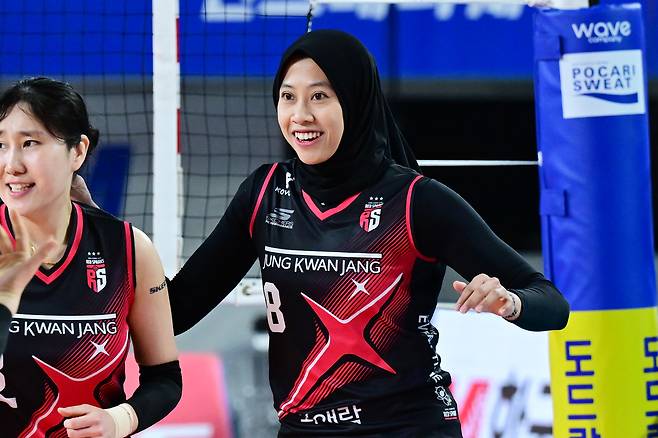 정관장 시절 메가왓티 퍼티위.  KOVO 제공