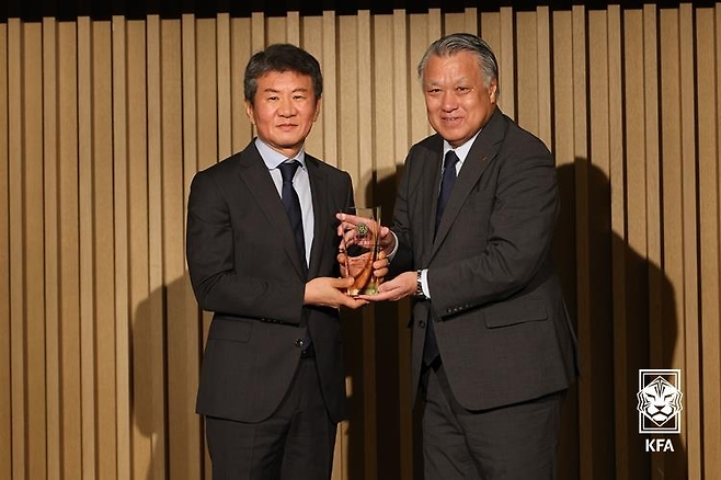 EAFF 회장으로 추대된 정몽규 대한축구협회장. 대한축구협회 제공