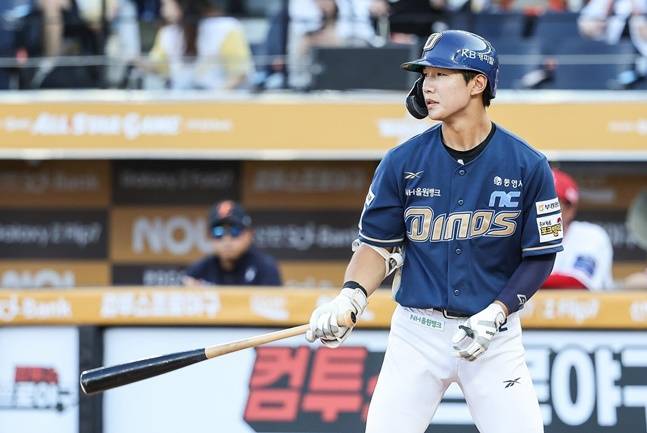 NC 정현창이 11일 열린 2025 KBO 퓨처스 올스타전에서 타석에 들어섰다. /사진=NC 다이노스 제공