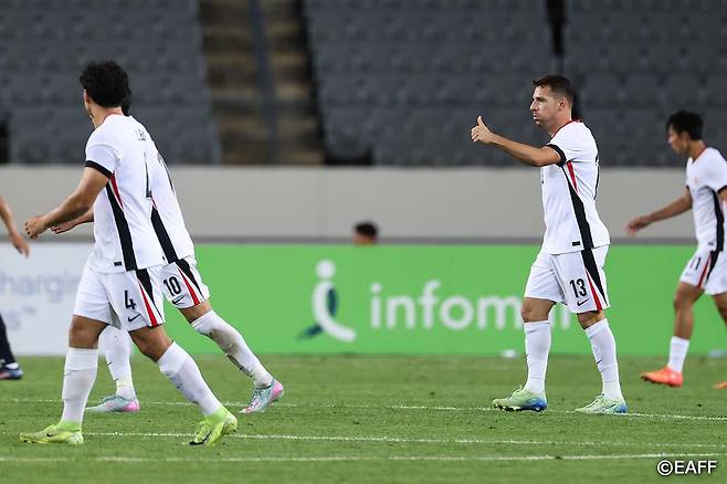 홍콩 축구대표팀 선수들. /사진=EAFF 제공