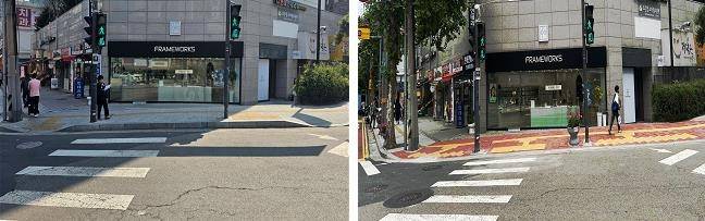 턱 낮춤 사업 조성 전후 [마포구 제공. 재판매 및 DB 금지]