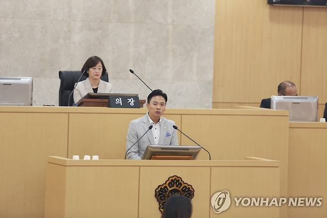 구정질문하는 은봉희 광주 남구의원 [광주 남구의회 제공. 재판매 및 DB 금지]