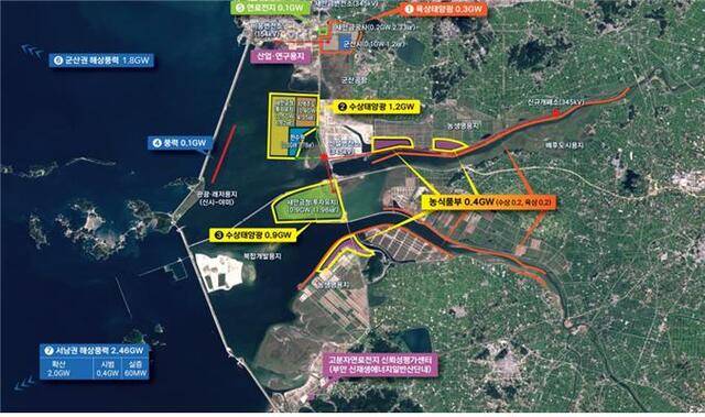 새만금 재생에너지 사업 위치도/사진제공=군산시