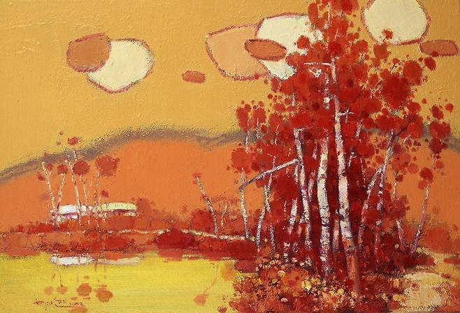 박계현作 ‘연못이 있는 마을’