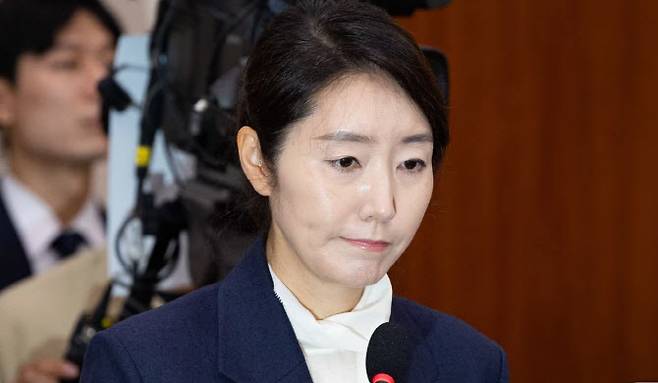 강선우 여성가족부 장관 후보자가 14일 서울 여의도 국회에서 열린 인사청문회에 출석해 모두 발언을 하고 있는 모습. (사진=뉴스1)