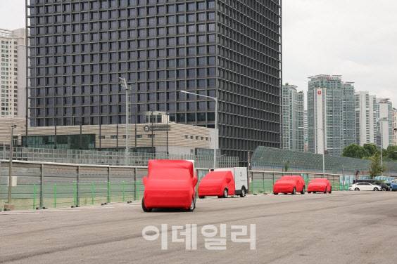 서울로보틱스가 군집 자율주행을 테스트하고 있다(사진=서울로보틱스)