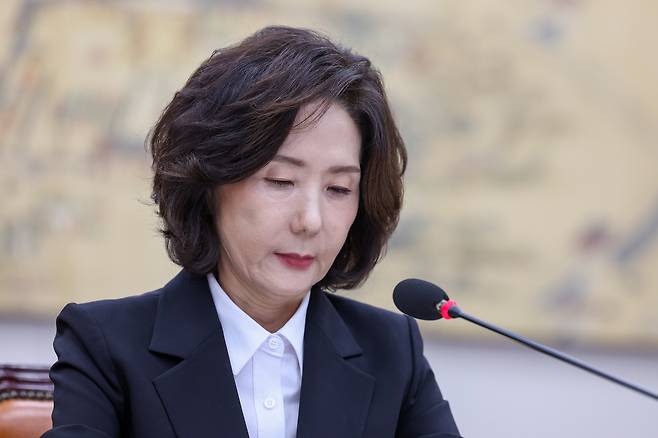 이진숙 부총리 겸 교육부 장관 후보가 16일 오전 서울 여의도 국회 교육위원회에서 열린 인사청문회에 출석해 있다. /뉴스1