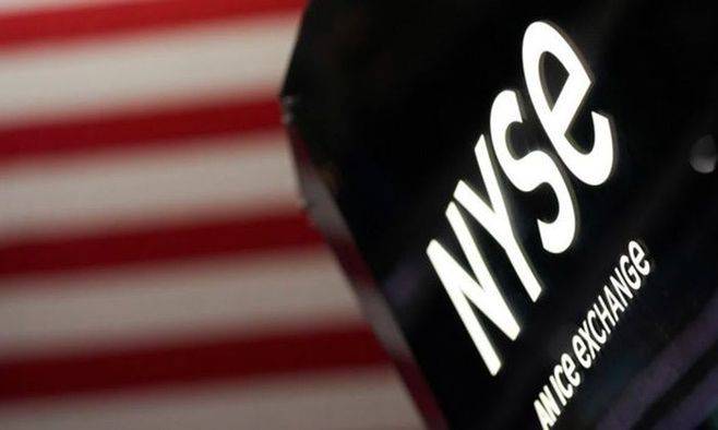 미 뉴욕증권거래소(NYSE) 표지판 모습. ⓒ AP/뉴시스