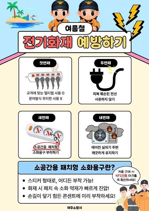 여름철 전기화재 예방 홍보 웹 포스터 [사진=여주소방서]