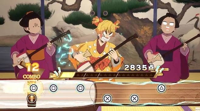 ▲ 원작 감성 듬뿍 담긴 리듬게임...그렇게 어렵지는 않아서 다행입니다.