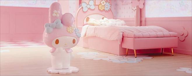 산리오 인기 캐릭터 마이멜로디의 분위기를 담은 ‘마이멜로디룸’.  /디스트릭트 제공