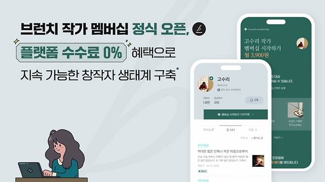 카카오의 콘텐츠 퍼블리싱 플랫폼 '브런치스토리'가 유료 콘텐츠 구독 서비스인 '브런치 작가 멤버십'을 공식 출시했다고 16일 밝혔다./사진제공=카카오
