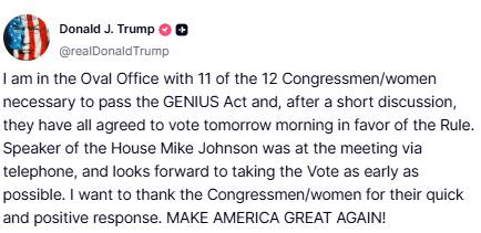 /사진=도널드 트럼프 미국 대통령 트루스소셜