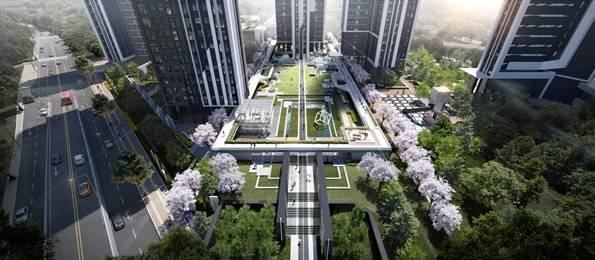 총 325m 아트 갤러리 회랑. [HDC현대산업개발 제공]