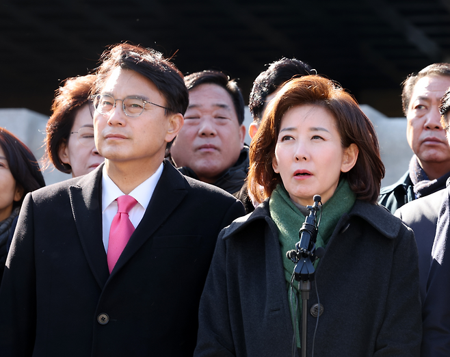 윤상현·나경원 국민의힘 의원 [연합]