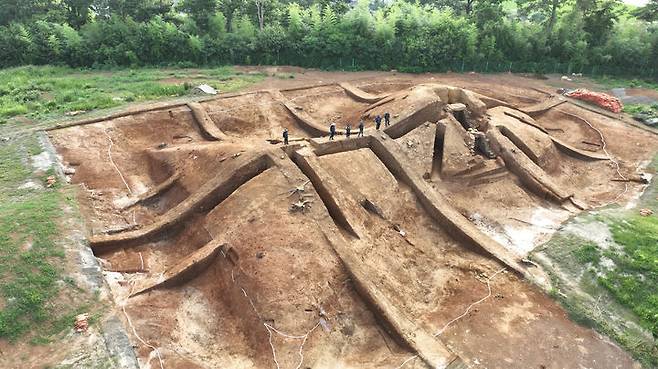 [서울=뉴시스] 함평 마산리 표산고분군 장고분 전경 (사진=국가유산청 제공) 2025.07.16. photo@newsis.com *재판매 및 DB 금지