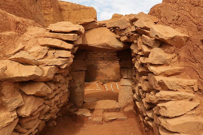[서울=뉴시스] 함평 마산리 표산고분군 장고분 석실 입구 조사 완료 후 모습 (사진=국가유산청 제공) 2025.07.16. photo@newsis.com *재판매 및 DB 금지