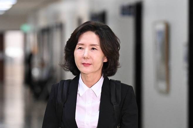 이진숙 사회부총리 겸 교육부 장관 후보자가 16일 국회 교육위원회에서 열리는 인사청문회에 출석하고 있다. 2025.7.16 홍윤기 기자