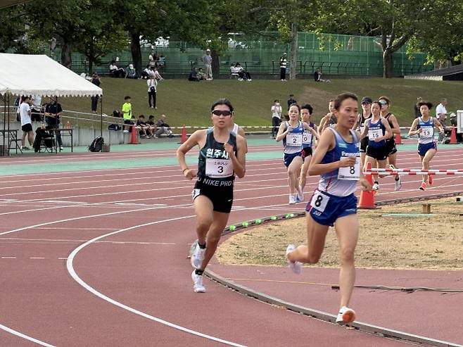 여자 육상 1500m 한국기록을 작성한 박나연. 대한육상연맹 제공