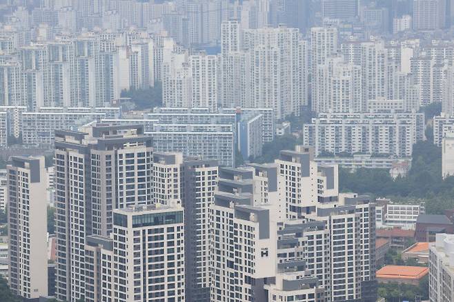 서울 강남구 대모산에서 바라본 강남의 모습. (사진=이데일리 방인권 기자)