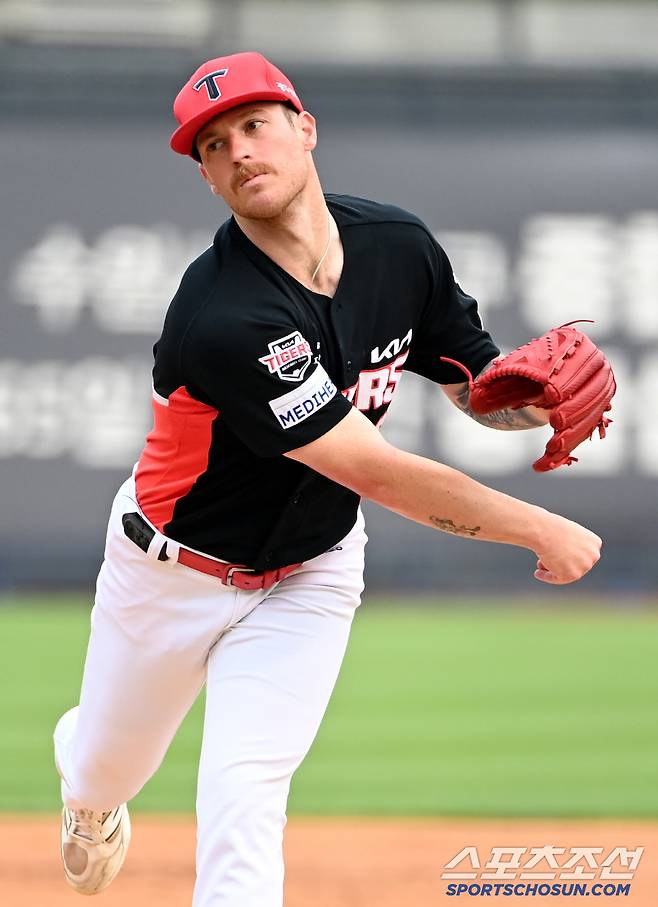 1일 수원KT위즈파크에서 열린 KIA와 KT의 경기, KIA 선발투수 올러가 역투하고 있다. 수원=허상욱 기자wook@sportschosun.com/2025.06.01/