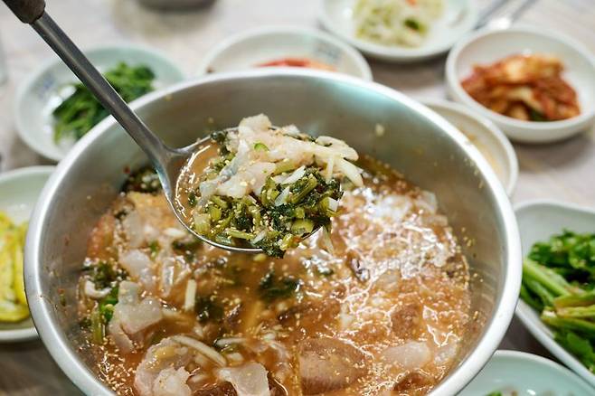 된장물회