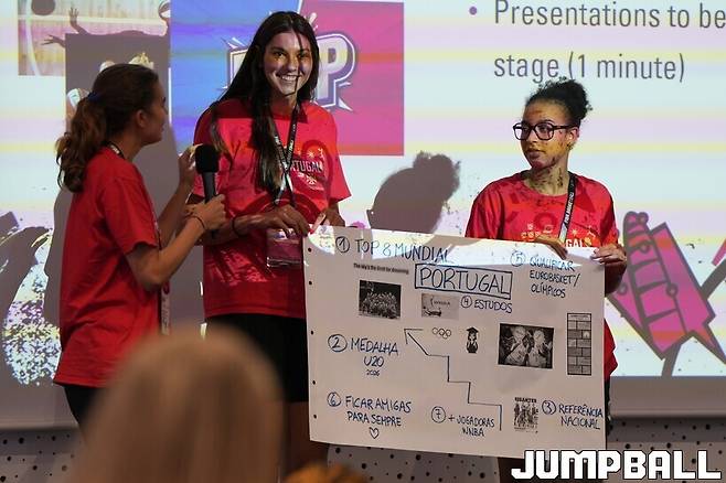 ▲자신들의 목표를 발표하는 포르투갈 선수들