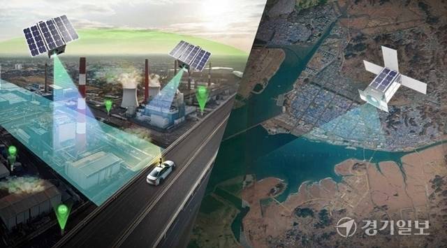 경기도가 개발 중인 ‘기후위성’ 3기의 상상도.나라스페이스테크놀로지 제공