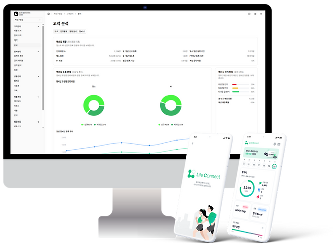 라이프커넥트(LIFE CONNECT)의 CRM(고객관계관리 시스템) 건강플래너