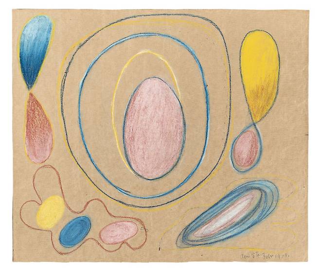 [부산=뉴시스] 5인회, 무제, 1908년 2월 5일, 종이에 드라이 파스텔, 흑연. (그림=부산현대미술관 제공) 2025.07.17. photo@newsis.com *재판매 및 DB 금지