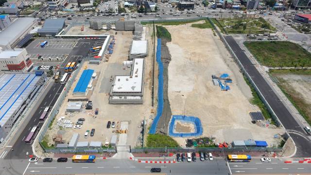 대전 유성복합터미널 공사현장. 대전도시공사 제공.