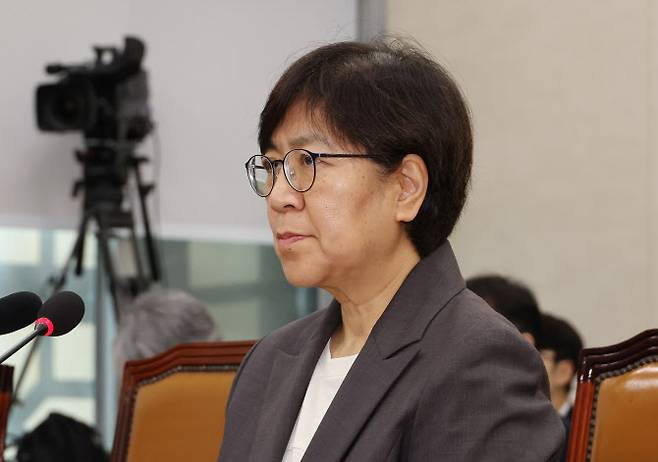 정은경 보건복지부 장관 후보자가 18일 국회 보건복지위원회에서 열린 인사청문회에 출석해 자리하고 있다. (사진=연합뉴스)