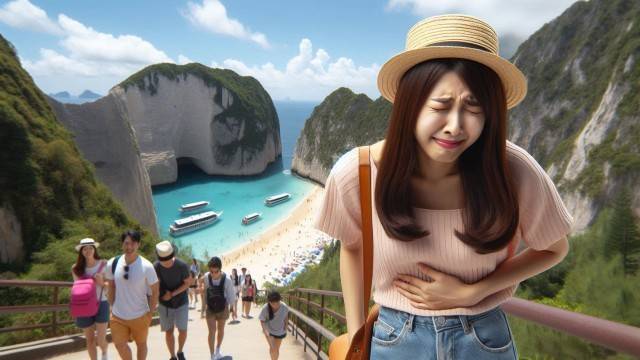 휴가철에는 낯선 음식이나 식재료로 소화불량이나 설사가 발생할 수 있다┃출처: MS Designer 생성 