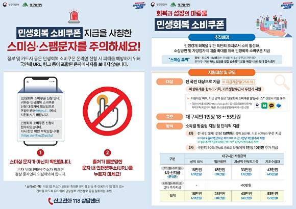 민생회복 소비쿠폰 리플릿 [사진=달성군]