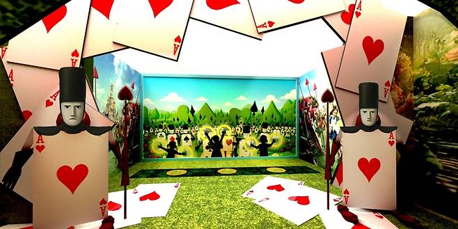 ▲전남 여수 디오션리조트 '앨리스, 마이 원더랜드' 전시장 내부 [여수 디오션리조트]