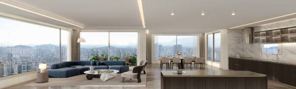 써밋 프라니티 3면 서라운드 조망. 대우건설