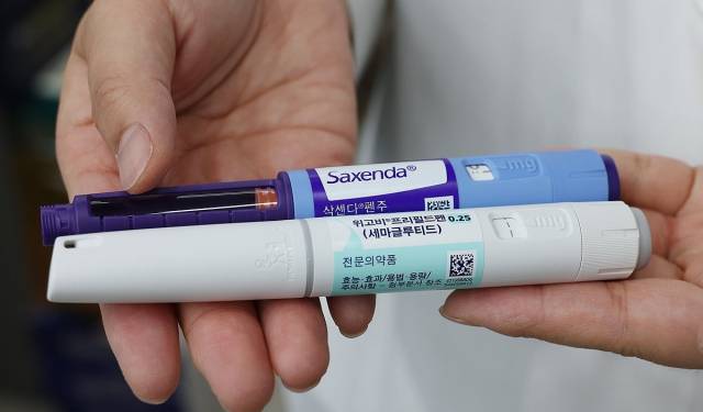 삭센다(위), 위고비. 연합뉴스