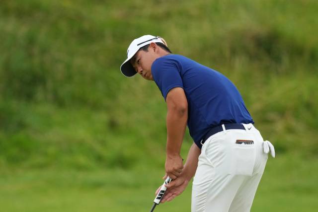 퍼팅을 하고 있는 김주형. 사진 제공=로이터연합뉴스