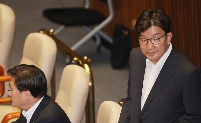 권성동 국민의힘 의원이 10일 국회 본회의에 참석해 있다. ⓒ연합뉴스