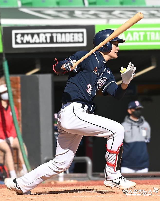 두산 베어스 내야수 안재석이 지난 7일 현역 제대 뒤 7월 말 퓨처스리그 출전을 목표로 몸 상태를 끌어 올리고 있다. 엑스포츠뉴스 DB